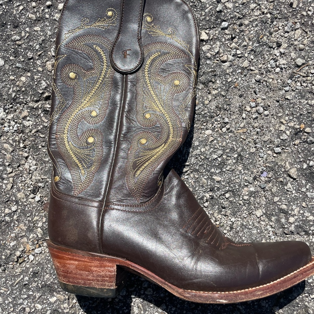 Brown Leather Western Boots
